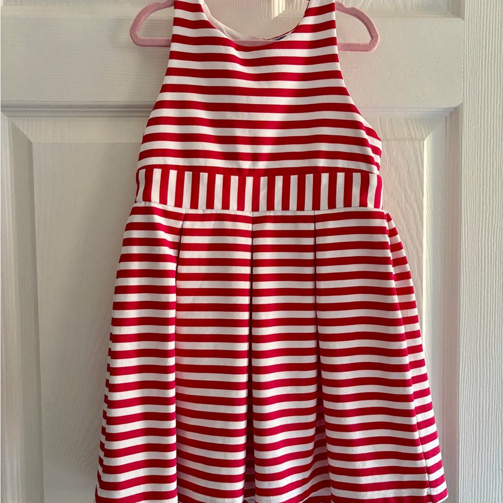 Jacadi | Red and White Striped Dress, Size 6Y